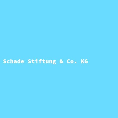 Manufacturer: Schade Stiftung &amp; Co. KG