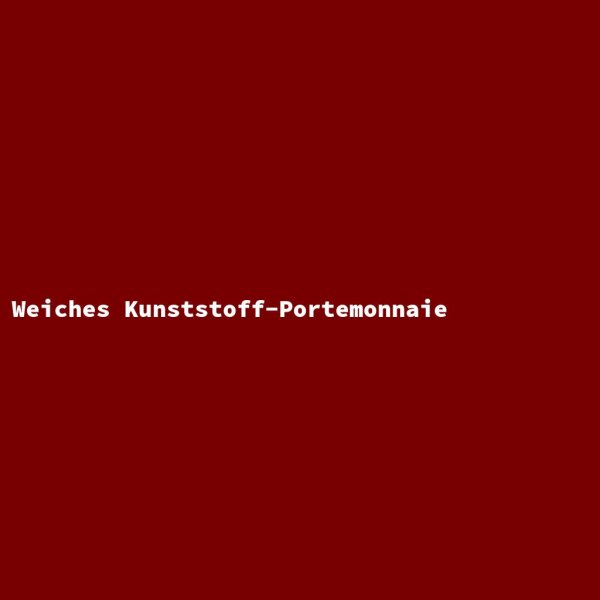 Weiches Kunststoff-Portemonnaie